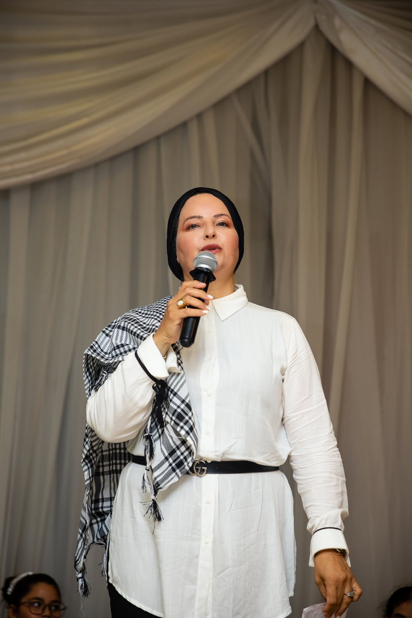 Director of British Academy of Monastir speaking at a certificate award ceremony